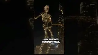 Halloween in Dubai Drone show 🤯🤯 #dubai #drone #halloween #shorts