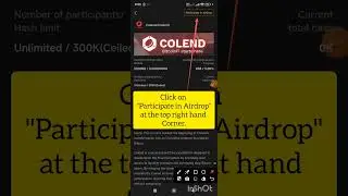 How to Participate in Colend Mining In Satoshi App #colend #colendmining #satoshiapp