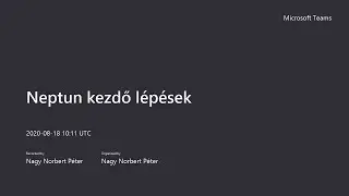 Neptun kezdő lépések