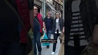 Street reaction to a woman wearing a classy dress