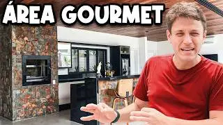 Ideias para área gourmet em apartamento com pedras naturais.