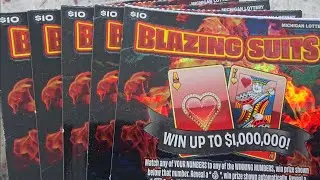 MI Lottery - &spades;️&hearts;️BLAZING SUITS&diams;️&clubs;️ - How many can we win on?🔮🔮🔮 Jackpot time!💲💲💲 #scratchofftickets 