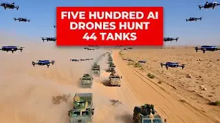 AI Drone Swarm Versus Armored Column at Economic Breaking Point
