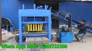 semi automatic hydraulic press cement road curbstone block machine #construction