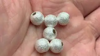 BeadKraft-Sterling Silver Frosted Beads