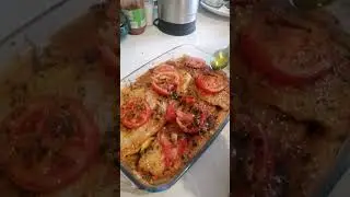 Poisson cuit au four 😋 #poisson #plat #tomato #potato