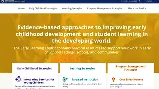 Early Learning Toolkit: An Introduction