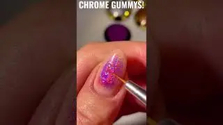 OMG! How Cuuute! Chrome GUMMY BEARS🤩🔥 #nails #shorts