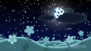 4k Cartoon Moon Night | bbmotion