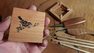 Simple wood carving with pencil powder - part 2