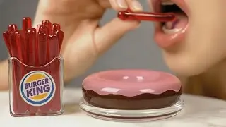 Glass Fries & Fast Food AI ASMR Eating Video  | Oddly Satisfying