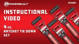 Powerbuilt 4 Pc Ratchet Tie Down Set Instructional Video 942191CWT
