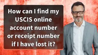 How can I find my USCIS online account number or receipt number if I have lost it?