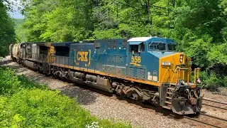 CSX, G315, Southbound, Loaded Grain, Whiteside, Tennessee, 4/26/2025