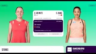 Volynets Vs Zhang | WTA Guangzhou China Open 2025 LIVE QF | Live Score & Match Updates