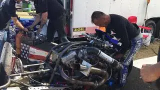 Takeshi Shigematsu Fires Up Supercharged Nitro Harley at NHRA Race