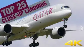 TOP 25 CLOSE-UP LANDINGS | London - Heathrow Plane Spotting [4K50]