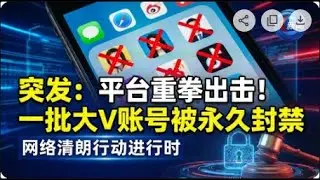平台出手，一批大V账号被永久封禁