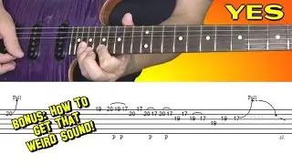 Yes - Owner of a Lonely Heart - guitar solo lesson, with tabs!