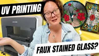 ✨ Creating Faux Stained Glass with the EufyMake UV Printer | DIY UV Printing Experiment! 🎨