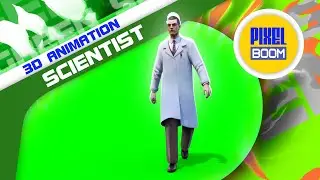 Green Screen Doctor Scientist 3D Animation PixelBoom