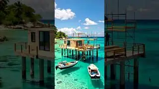 The Beginning Empty Sea A wide tropical ocean scene with crystal #viral #viralvideo
