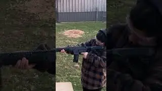 Wife&rsquo;s first shot with AR #guns #shooting #ddm4v9