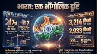 भारत का भूगोल Part-1: भारत का क्षेत्रफल (Area of India) | General Overview & Key Facts