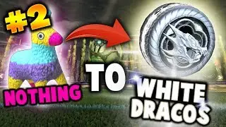 TRADING FROM NOTHING TO SOMETHING! (Trading to White Dracos in Rocket League) - Part 2