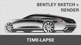 Bentley Car Design Sketch and Render | SketchBook Pro