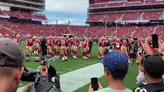On Field Access - 49ers (pre-game) huddle !