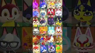 All 23 Cat 🐱 Villagers Singing Bubblegum KK