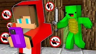 JJ Ignoring Mikey For 24 HOURS in Minecraft! Maizen