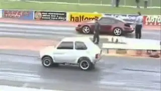 Racha - Fiat 147 vs Porsche