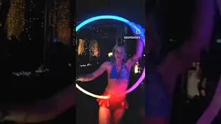 LED hooping at Rainbow Rave