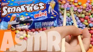 Sorting Smarties by Colour with Chopsticks - ASMR