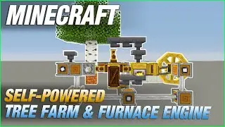 Create Mod Tree Farm & Furnace Engine - Minecraft Tutorial