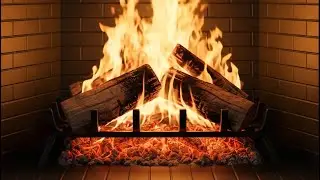 Cozy Fireplace 🔥 8 Hour 4K Crackling Fire Sounds for Sleep, Study, & Relaxation