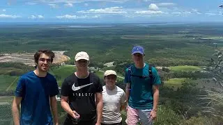 Scrambling up Mt Tibrogargan