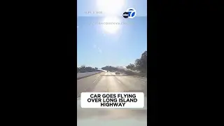 Car goes flying over Long Island highway