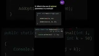 What is the use of optional parameters in a method ?