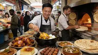 Уличная еда в Китае: Едим на самом большом рынке мира! Турецкий кебаб и Мясная лепешка [Иу]
