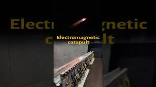 The exposed copper sheet gives the electromagnetic catapult a better visual effect.