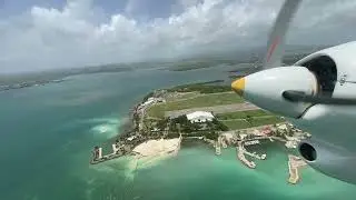 Part 1 - Cockpit view Takeoff Antigua to Montserrat BN2 Islander