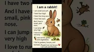 I Am a Rabbit | Learn English for Kids | Animal Sentences for Children  #englishlearningclass