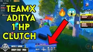 Team X Aditya 1v3 in PMCO (1 HP Clutch) (12 Kills)