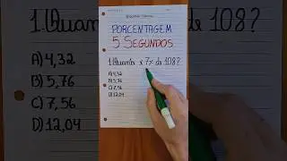 Como Calcular Porcentagem em 5 Segundos