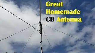 Базовая антенна CB-радиостанции, самодельная, с проводом и ПВХ