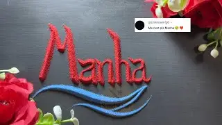 Manha | Satisfying Sand Art | Beautiful & Relaxing ASMR Writing #SandArtASMR #SatisfyingASMR