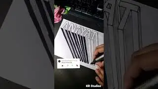 3d Name Art #youtube #youtubeshorts #shorts #krstudioz #3dname #3dart #art #anayat #painting #trend